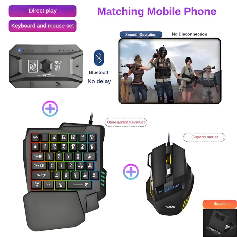 Gaming Keyboard And Mouse Wireless - Convertidor de Juegos para Teléfono Móvil