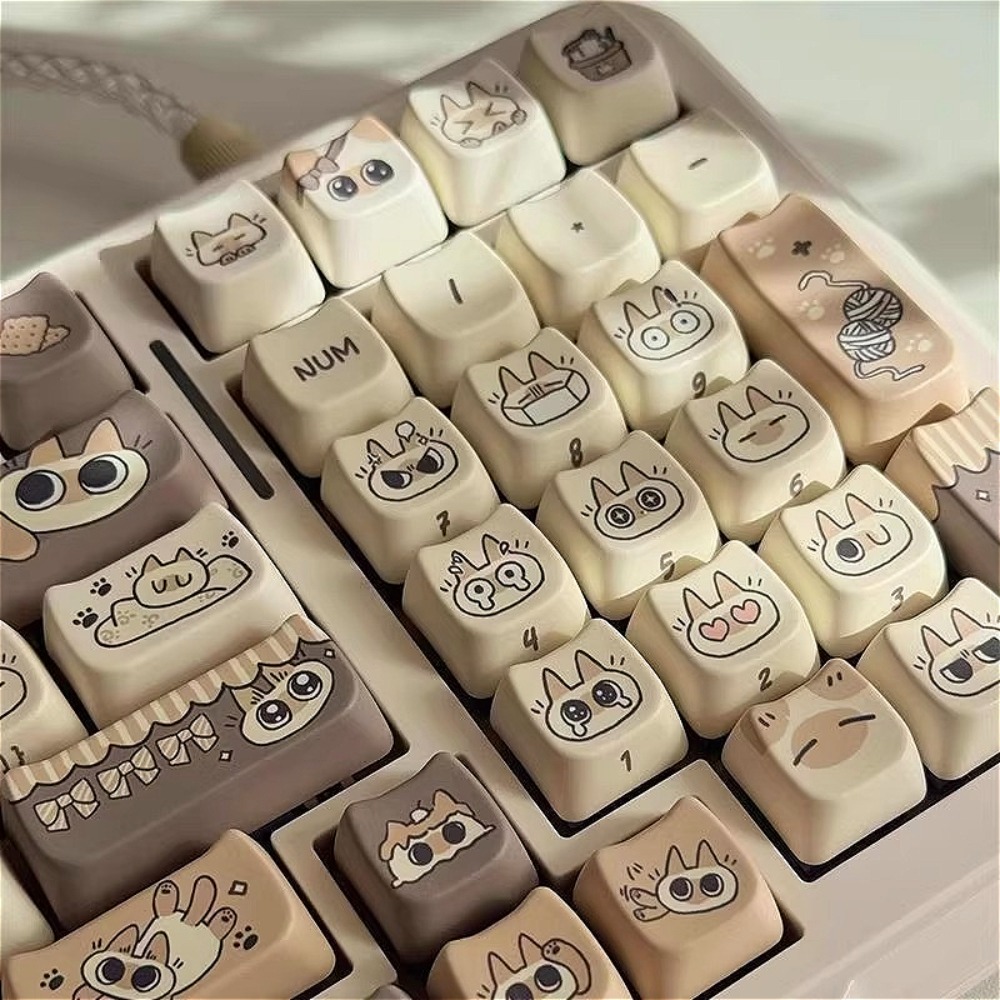 Gaming Keyboard Tkl - Lindo gato Keycap MAO perfil PBT