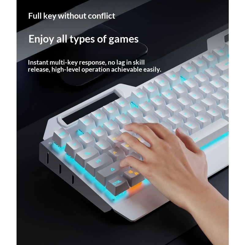 Combo de Teclado Mecánico Inal - Gaming Keyboard And Mouse Wireless reseña y precio