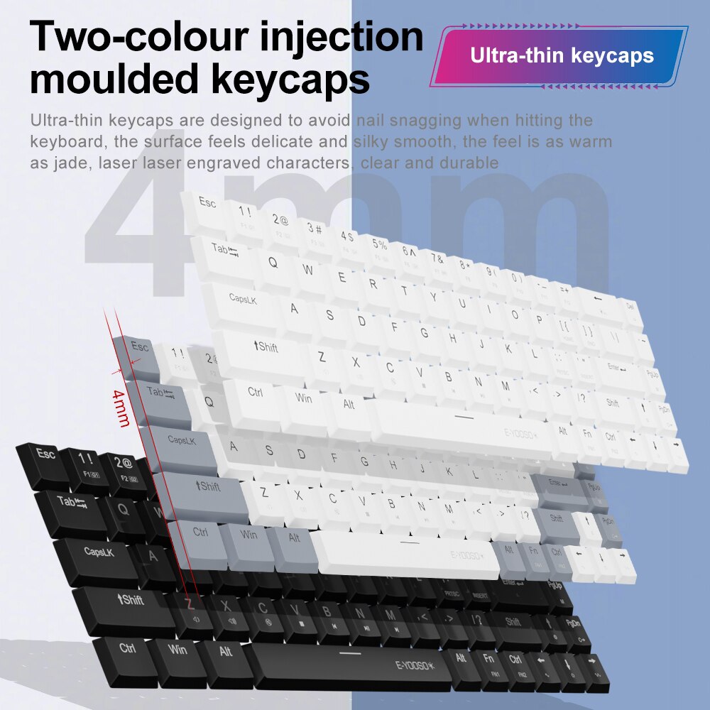E-YOOSO A68 RGB Mini teclado m - Gaming Keyboard E Yooso reseña y precio