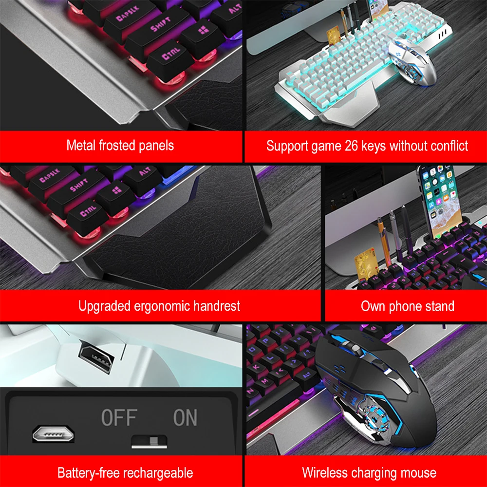 Teclado y ratón inalámbricos K - Gaming Keyboard And Mouse Wireless reseña y precio