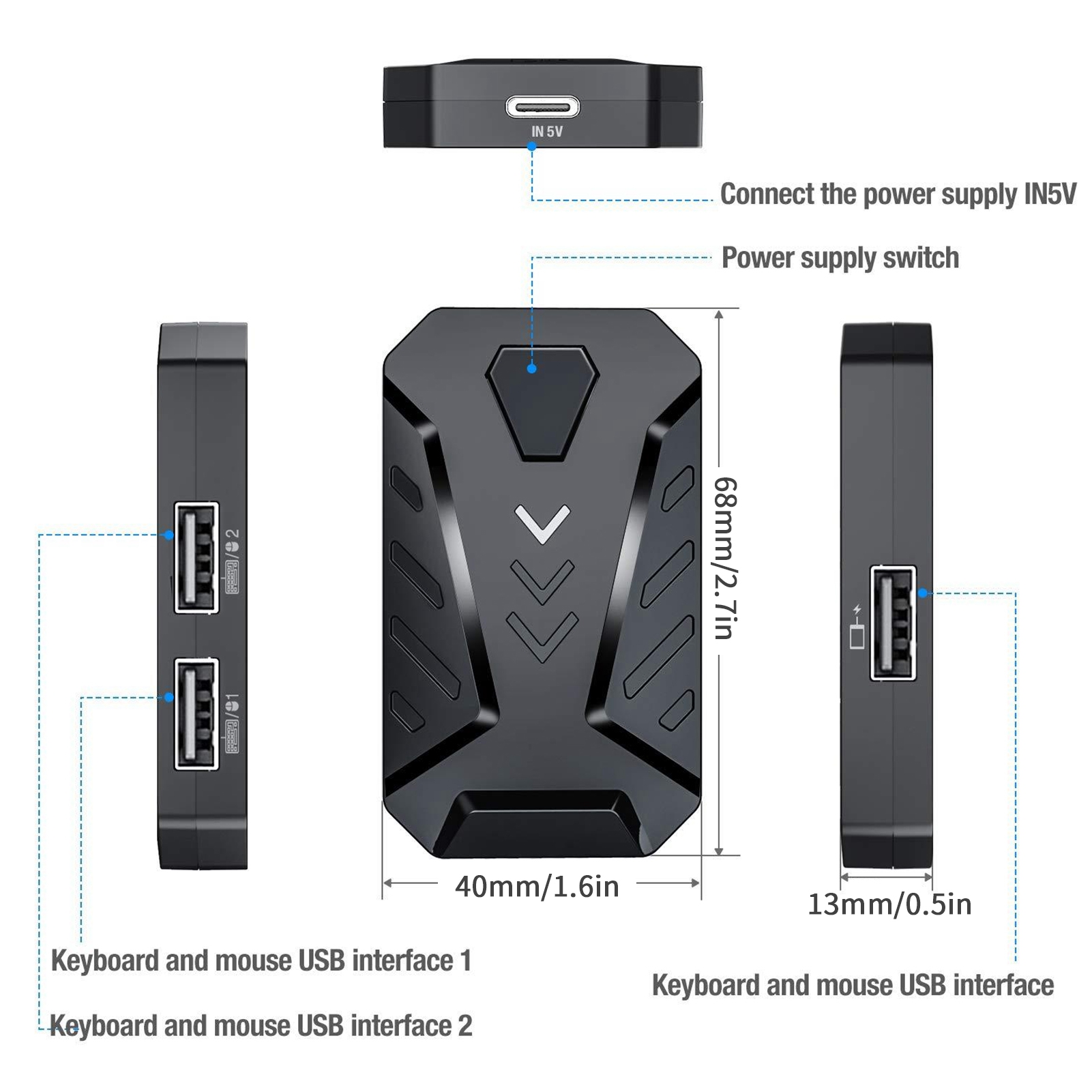 Adaptador convertidor de ratón - Gaming Keyboard And Mouse Converter For Mobile reseña y precio