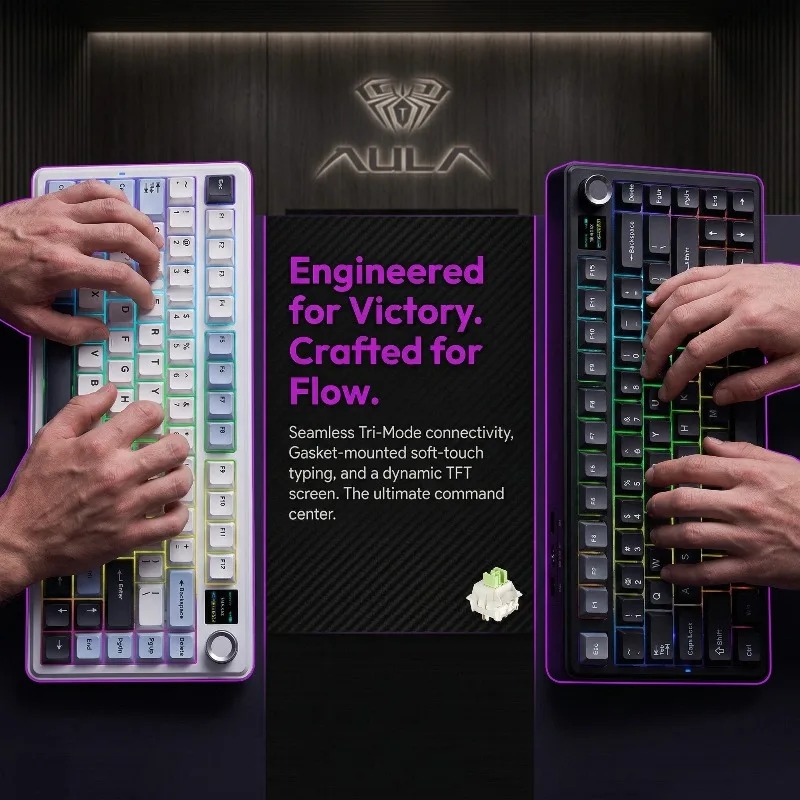 Teclado Mecánico AULA F75 Max, - Gaming Keyboard Nearby reseña y precio