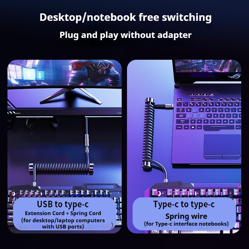 Cable de Teclado Enrollado Ear - Gaming Keyboard Types reseña y precio