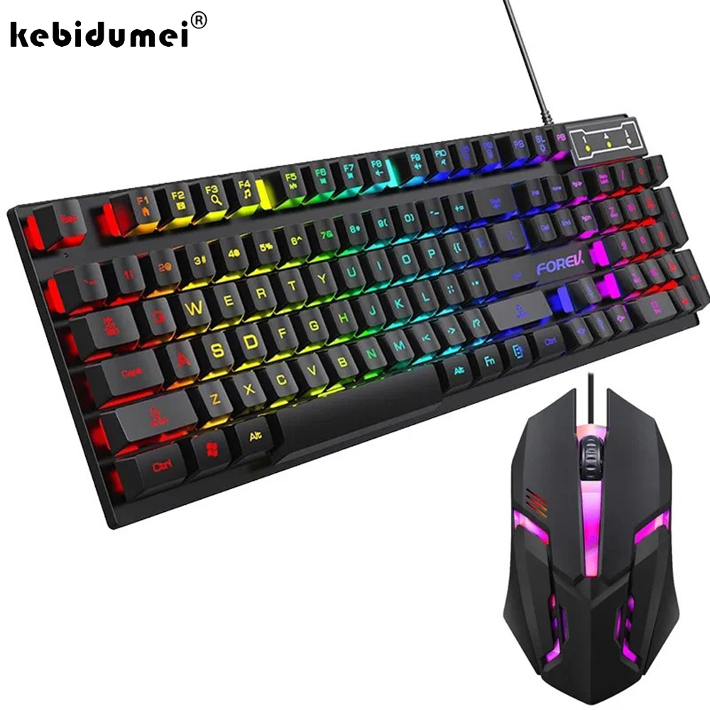 Kebidumei-Teclado mecánico ret - Keyboard Mouse Bundle Gaming reseña y precio