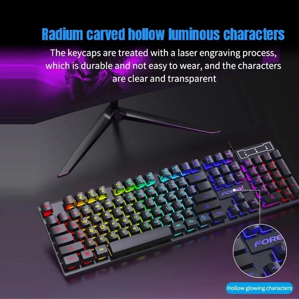 Kebidumei-Teclado mecánico ret - Keyboard Mouse Bundle Gaming reseña y precio