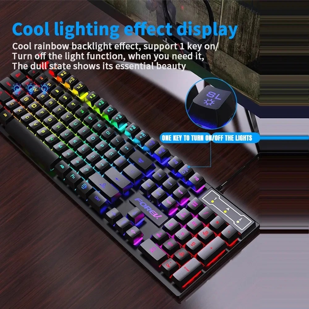Kebidumei-Teclado mecánico ret - Keyboard Mouse Bundle Gaming reseña y precio