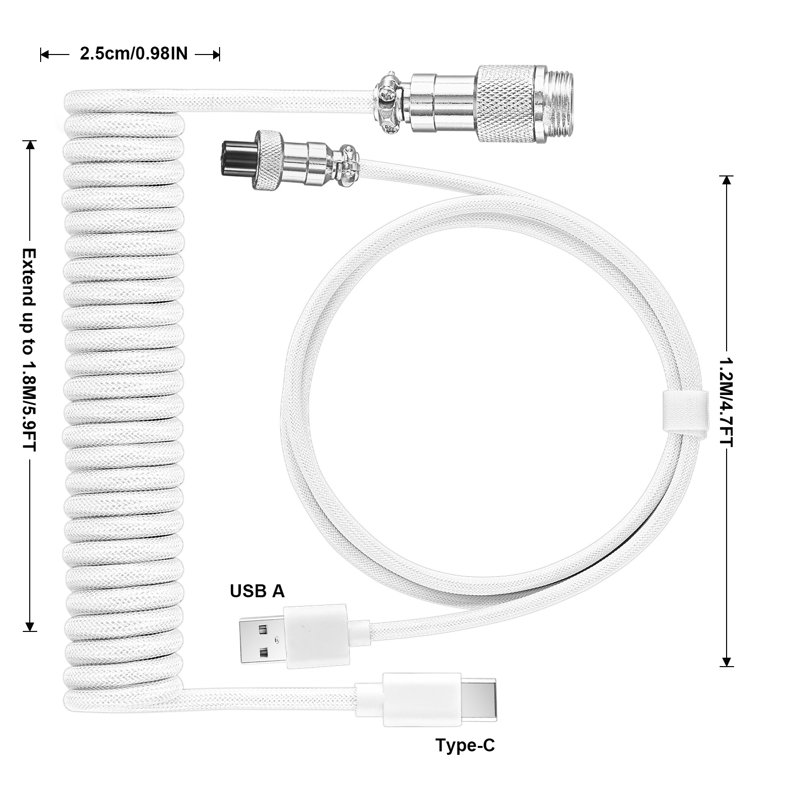 Cable Mecánico Enrollado para  - Gaming Keyboard Types reseña y precio